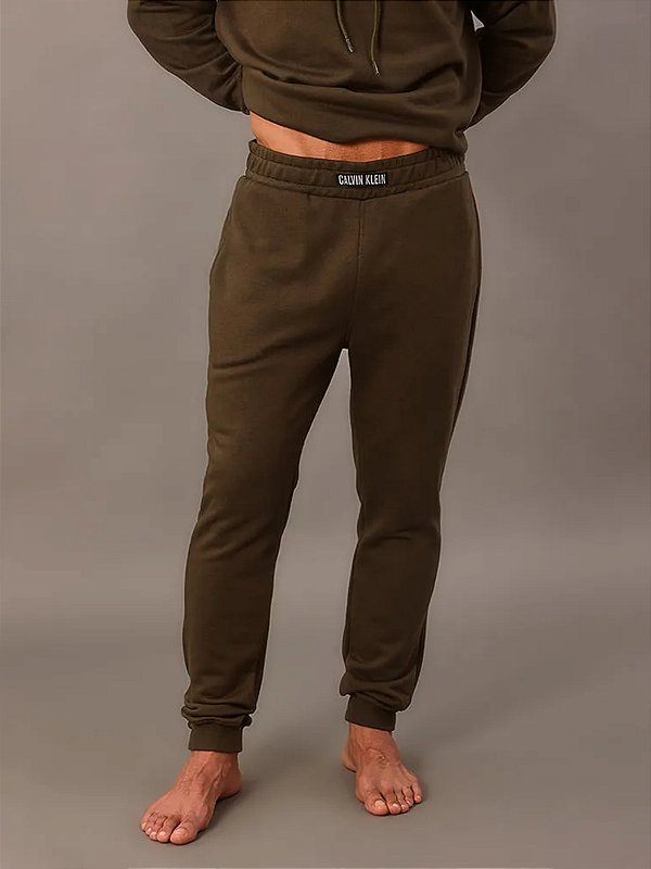 Calça Jogger Calvin Klein Masculino Bolsos Intense Power Militar