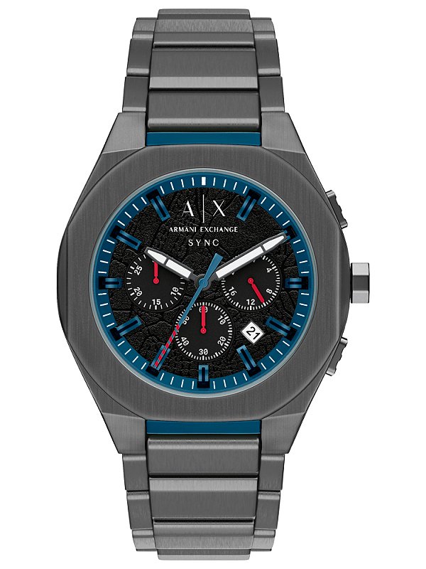 Relógio Armani Exchange AX Analógico Sync Grafite Azul