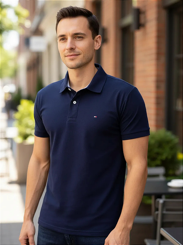 Polo Piquet Regular Fit 1985 Tommy Hilfiger Carbon Navy