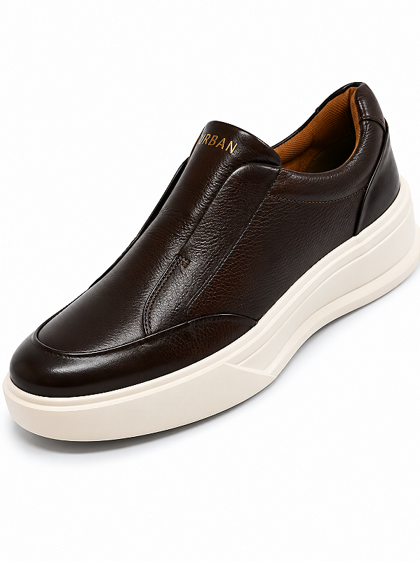 Tênis Urban Fusion Slip Leather Café