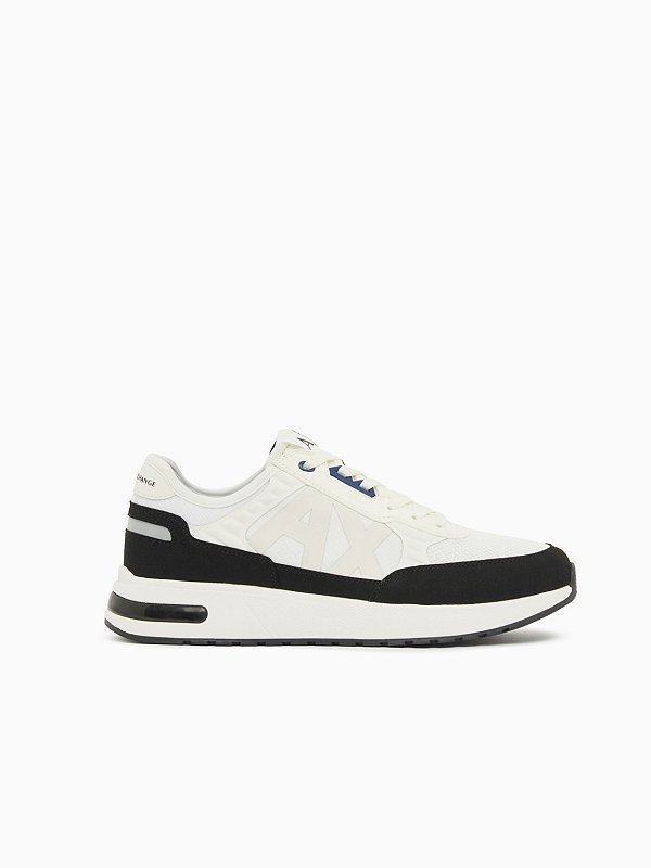 Tênis Armani Exchange Sneaker Ax Maxi Logo Branco e Azul