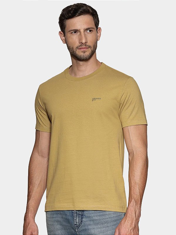 Camiseta Aramis Manga Curta Estampada Studio Mostarda