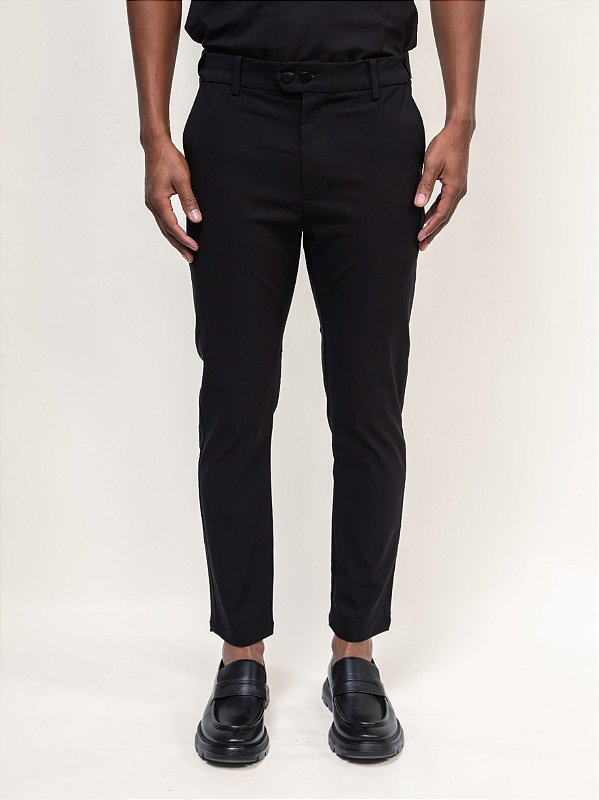 Calça Alfaiataria Tech Viscoflex Cós Elástico Ville de France Preto