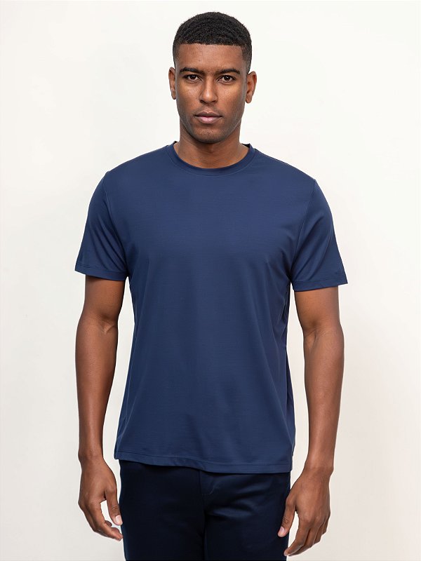 Camiseta Básica Slim Ville de France Navy