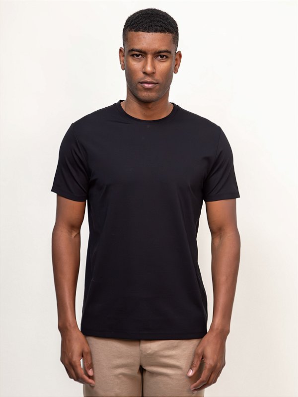 Camiseta Básica Slim Ville de France Black