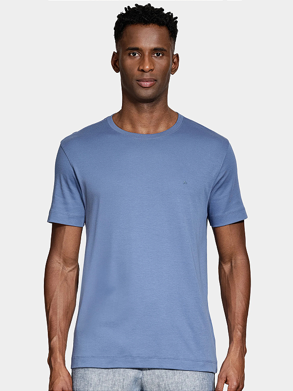 Camiseta Aramis interlock Pima Atlântico