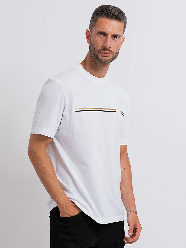 Camiseta Boss C- Taut 41 Regular Fit Branco