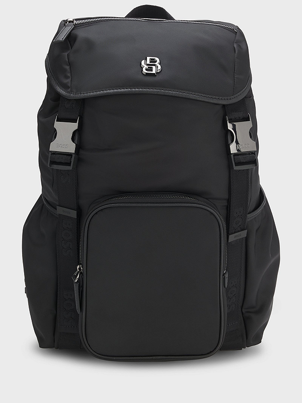 Mochila Boss Twill em Sarja com Monograma Double B