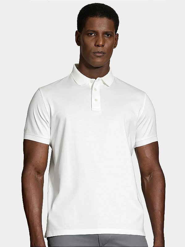 Polo Algodão Australiano Mercerizada A-70 Interlock Aramis Off White