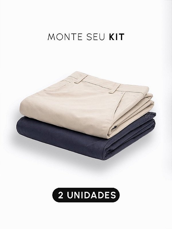 Kit 2 Calça Sarja Colorfix Slim Giacomelli Uomo