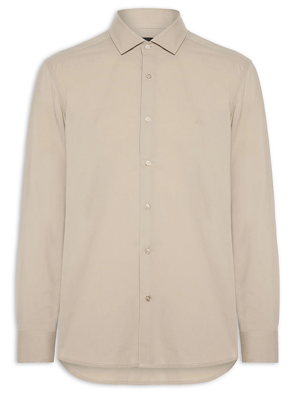 Camisa Aramis Manga Longa Slim Fio 60 Carbon Touch Caqui