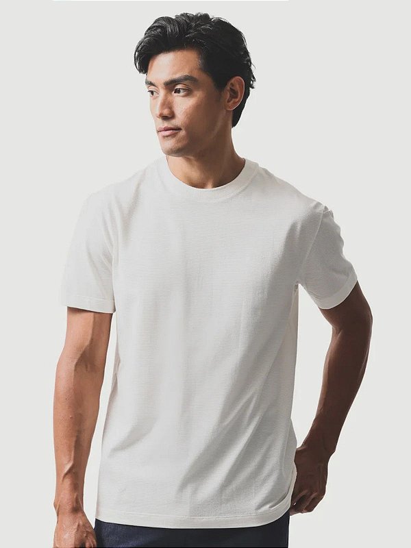 Camiseta Aramis Malha Quadrile Off White
