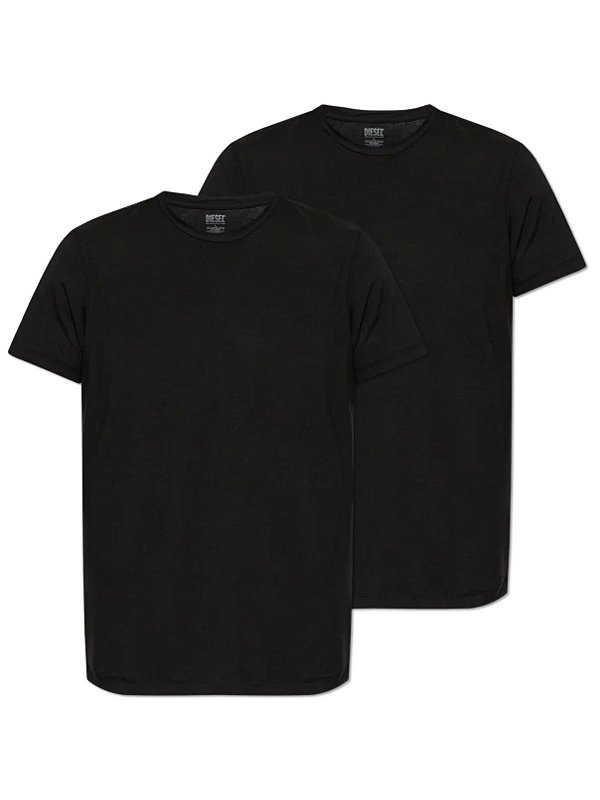 Kit 2 Camisetas Básicas Diesel Randal  Preto