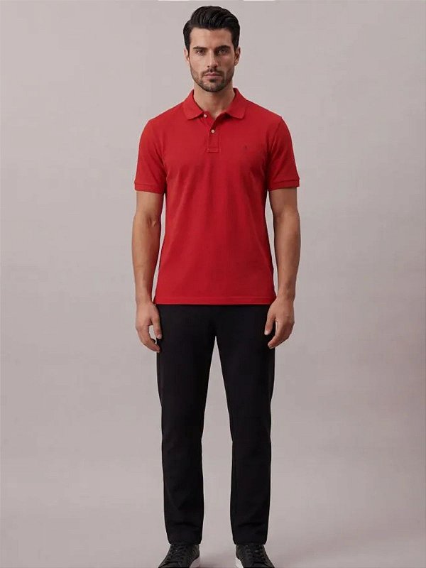 Polo Piquet Calvin Klein Vermelho