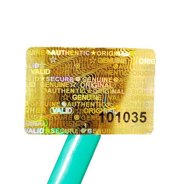 Selo Holográfico Void 30x20mm Cor Dourado Com Numeração