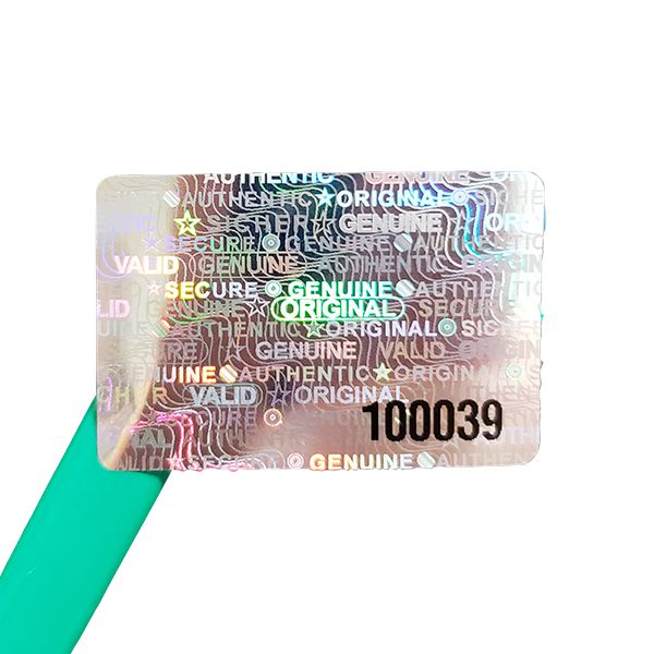 Selo Holográfico Void 30x20mm Cor Prata Com Numeração