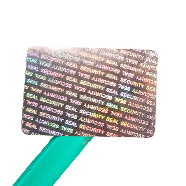 Selo Holográfico Void 30x20mm Retangular Cor Prata Selo de Segurança