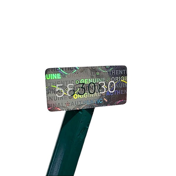 Selo Holográfico Void 20x10mm Retangular Cor Prata Com Númeração Sequencial
