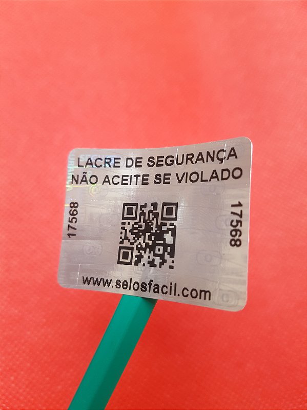 Selo Holográfico PERSONALIZADO Prateado 30x20mm