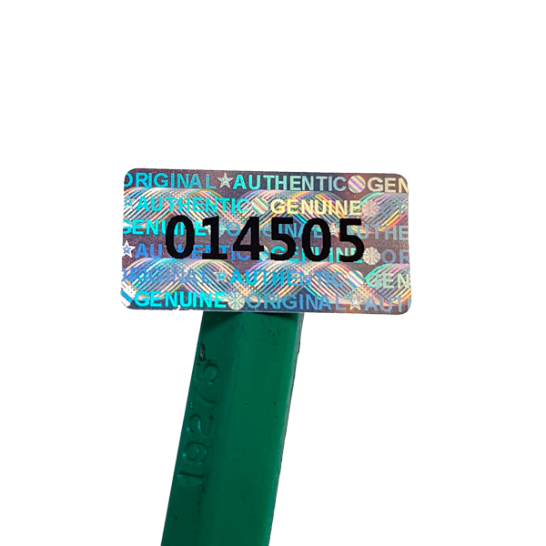 Selo Holográfico Void 20x10mm Cor Prata C/ Numeração Preta