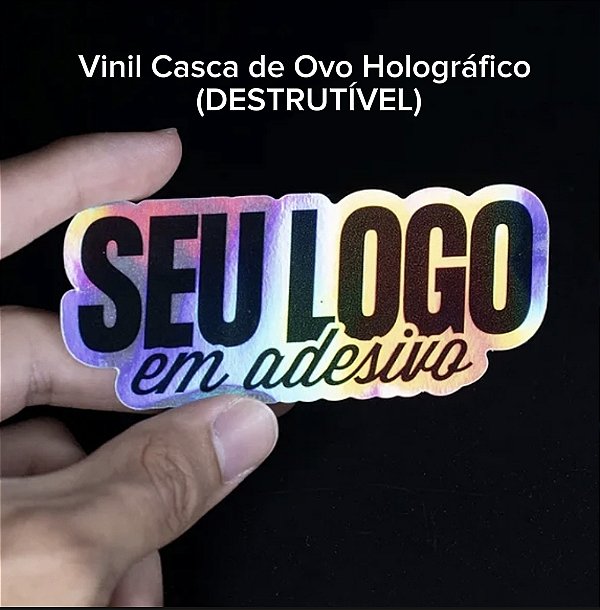Adesivo Holográfico Casca de Ovo (DESTRUTÍVEL)