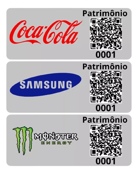 Etiqueta Adesivo PATRIMÔNIO Personalizado Colorido