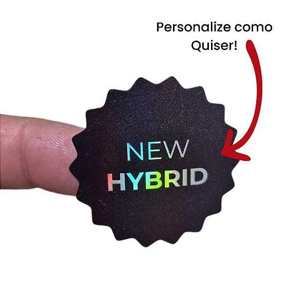 Etiqueta Selo Holográfico Adesivo Personalizado Liso