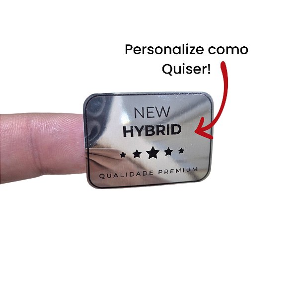 Etiqueta Selo Luxo Adesivo Personalizado Prata Liso