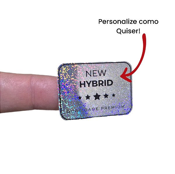 Etiqueta Selo Holográfico Adesivo Personalizado Glitter