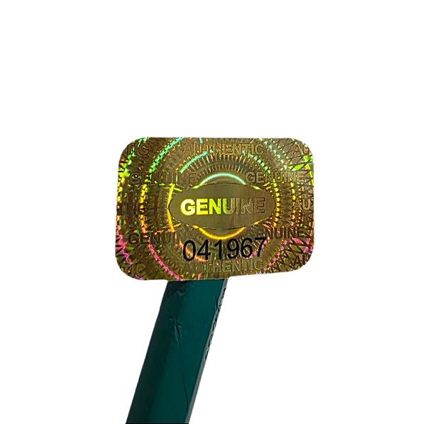 Selo Holográfico Void 24x15mm Retangular Cor Dourado Com Númeração Sequencial