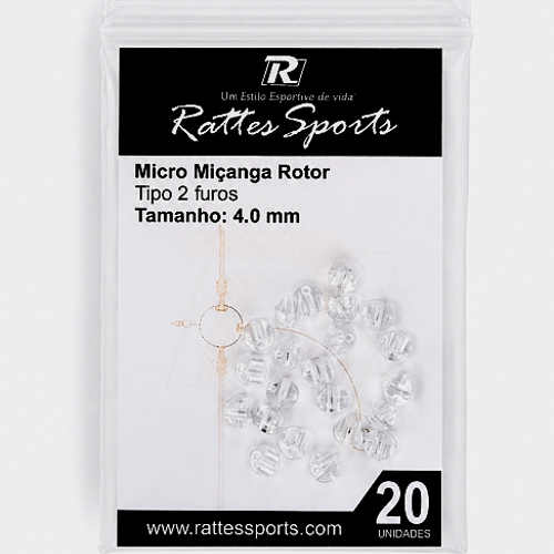 Micro Miçanga Rotor 2 furos para Chicotes de Pesca
