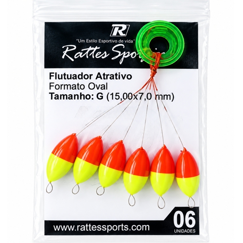 Flutuador Atrativo Oval 15 mm