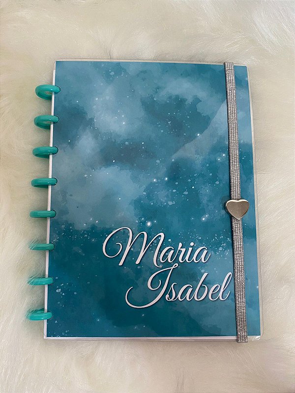 Caderno de Disco - Degrade Turquesa