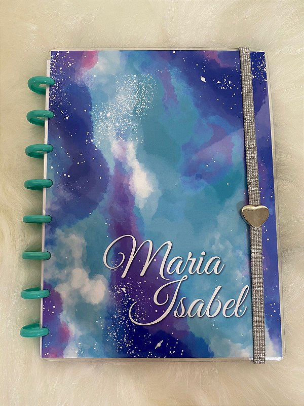 Caderno de Disco - Degrade Turquesa e Roxo