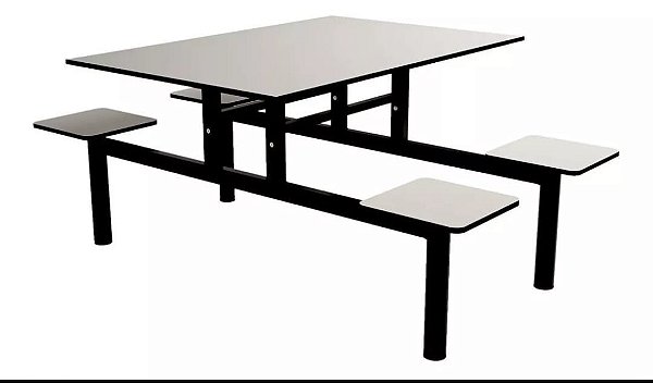 Mesa para Refeitório 4 Lugares Acoplados - Econômica