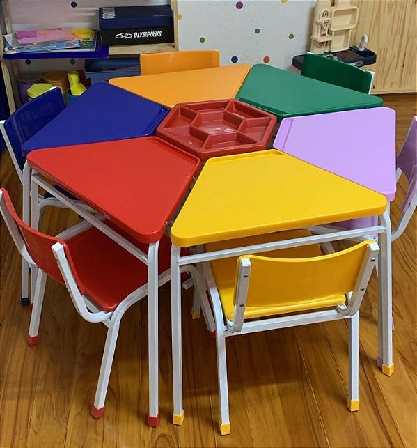 Conjunto Trapezoidal Componível em Resina Plastica Infantil