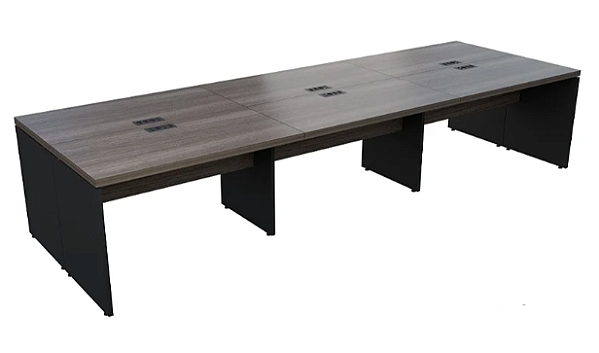 Plataforma 6 Lugares-Pé/Painel- 1,20- com Caixa para Tomadas-HOMEOFFICE