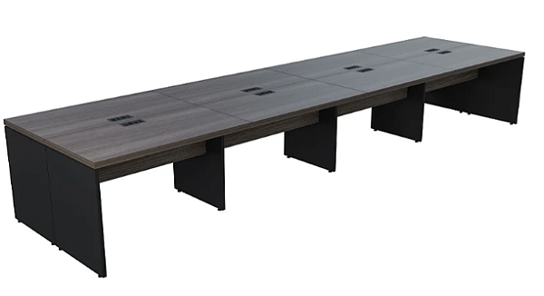 Plataforma 8 Lugares-Pé Painel- 1,00- com Caixa para Tomadas-HOMEOFFICE