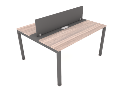 Plataforma 2lugares 25mm-1,60-Pe Trave-Caixa Tomada e Calha-Homeoffice