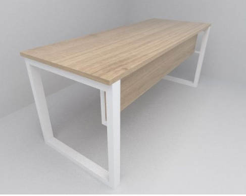 Mesa Reta com Pé Metálico -25mm - 1,800 x 600 - Person-Homeoffice