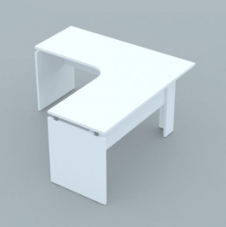 Mesa Angular (Delta) MDP 25mm - 1400 x 1400 Pé Painel - Corporativa -Homeoffice