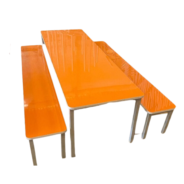MESA DE 10 LUGARES TAMPO RETANGULAR EM MDF LAMINADO