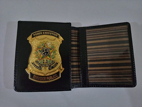 Carteira em couro com brasão Personalizada - SERVIDOR PÚBLICO