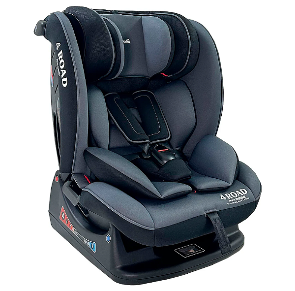 Cadeirinha Para Auto Burigotto 4 Road 0 a 36kg Cinza – 4 Posições de Reclínio, Cinto 5 Pontos, Grupos 0/1/2/3