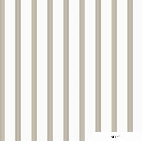 Papel de parede listrado Luna - Cor Nude