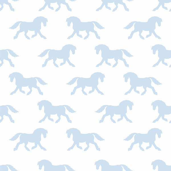 Papel de Parede Cavalinhos Azul