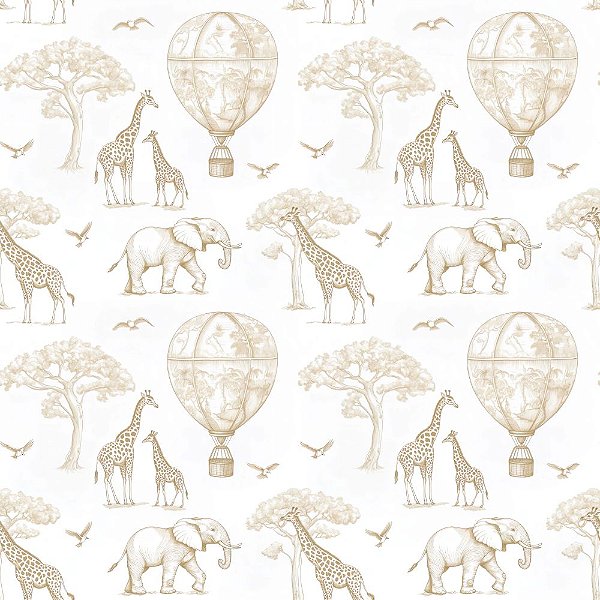Papel de Parede Safari Bege