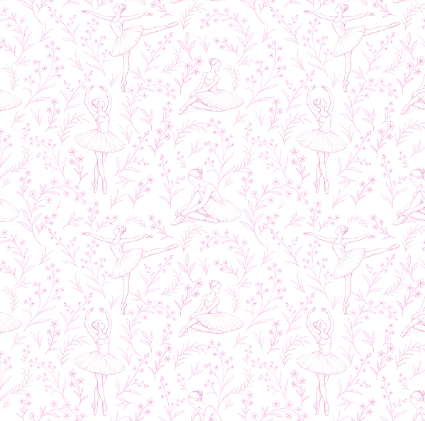 Papel de Parede Ballet com flroes