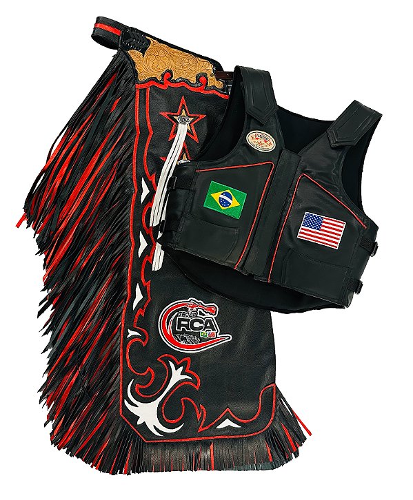 Kit Calça e Colete Personalizado Dupla Franja