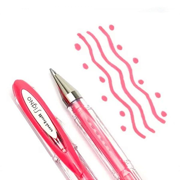 Caneta em gel uni-ball signo vermelha